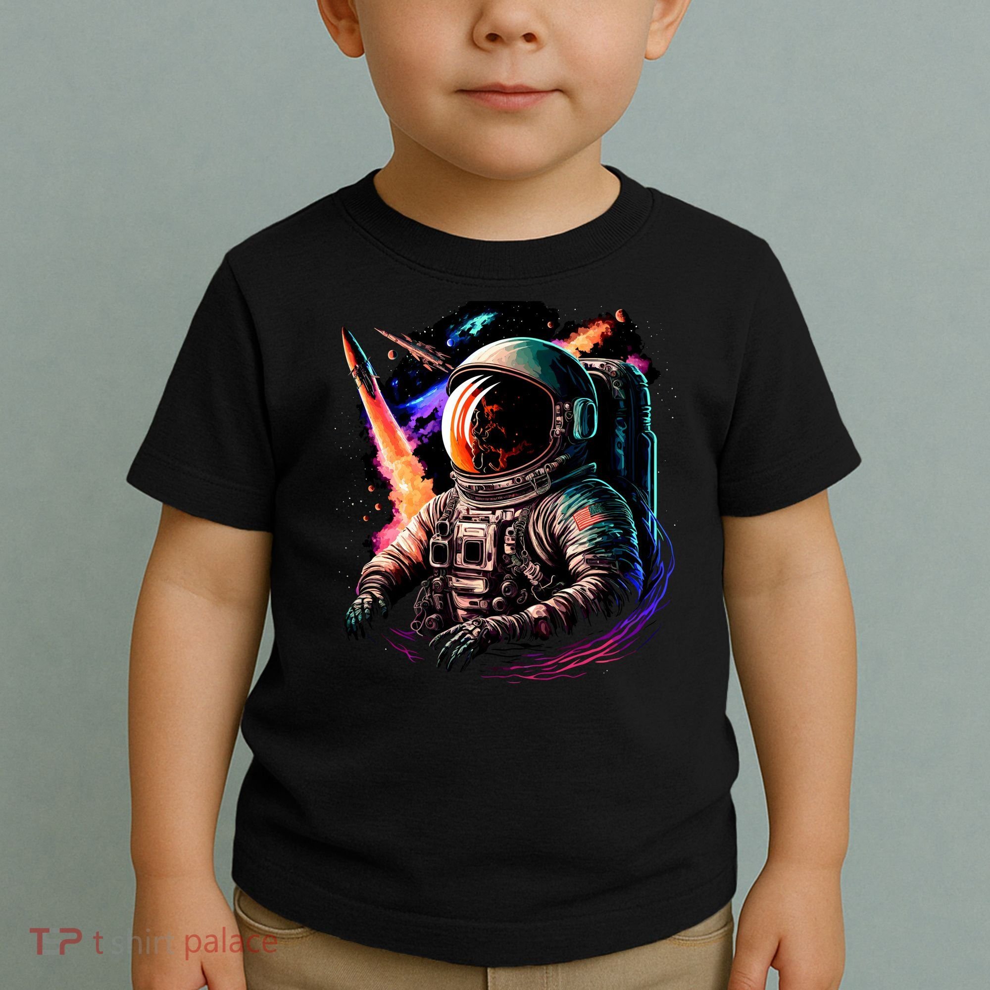United States Astronaut With Rockets Toddler T-Shirt