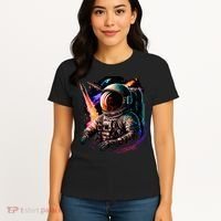 United States Astronaut With Rockets Women's T-Shirt thumb 4