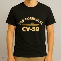 United States Aircraft Carrier Cv59 Uss Forrestal T-Shirt thumb 3