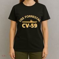 United States Aircraft Carrier Cv59 Uss Forrestal T-Shirt thumb 4