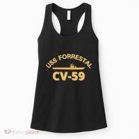 United States Aircraft Carrier Cv59 Uss Forrestal Women's Tank Top thumb 0