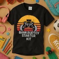 UTV SXS ATV FUNNY SIDE BY SIDE BK STARTER KIT Kids T-Shirt thumb 3