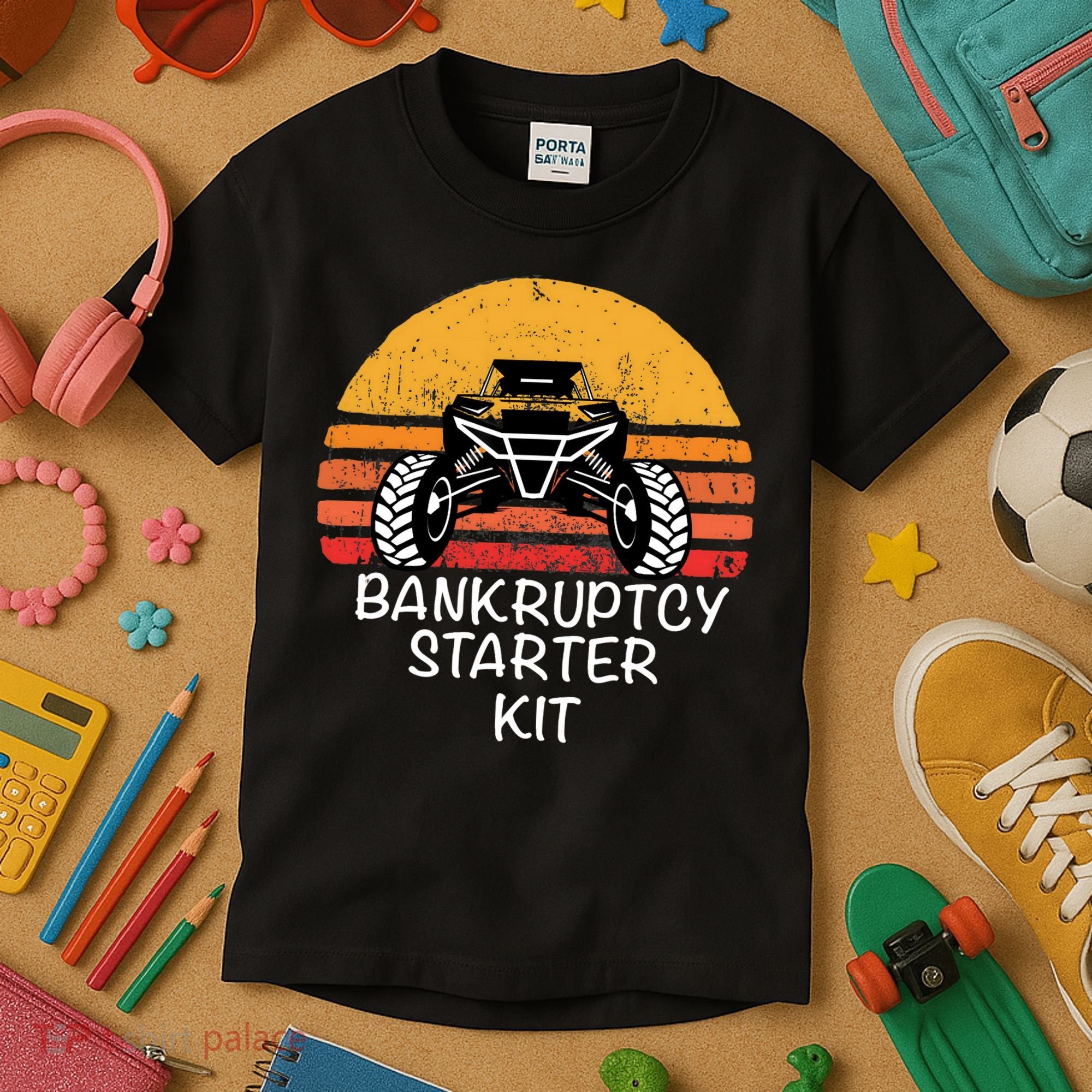 UTV SXS ATV FUNNY SIDE BY SIDE BK STARTER KIT Kids T-Shirt
