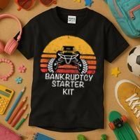 UTV SXS ATV FUNNY SIDE BY SIDE BK STARTER KIT Kids T-Shirt thumb 3