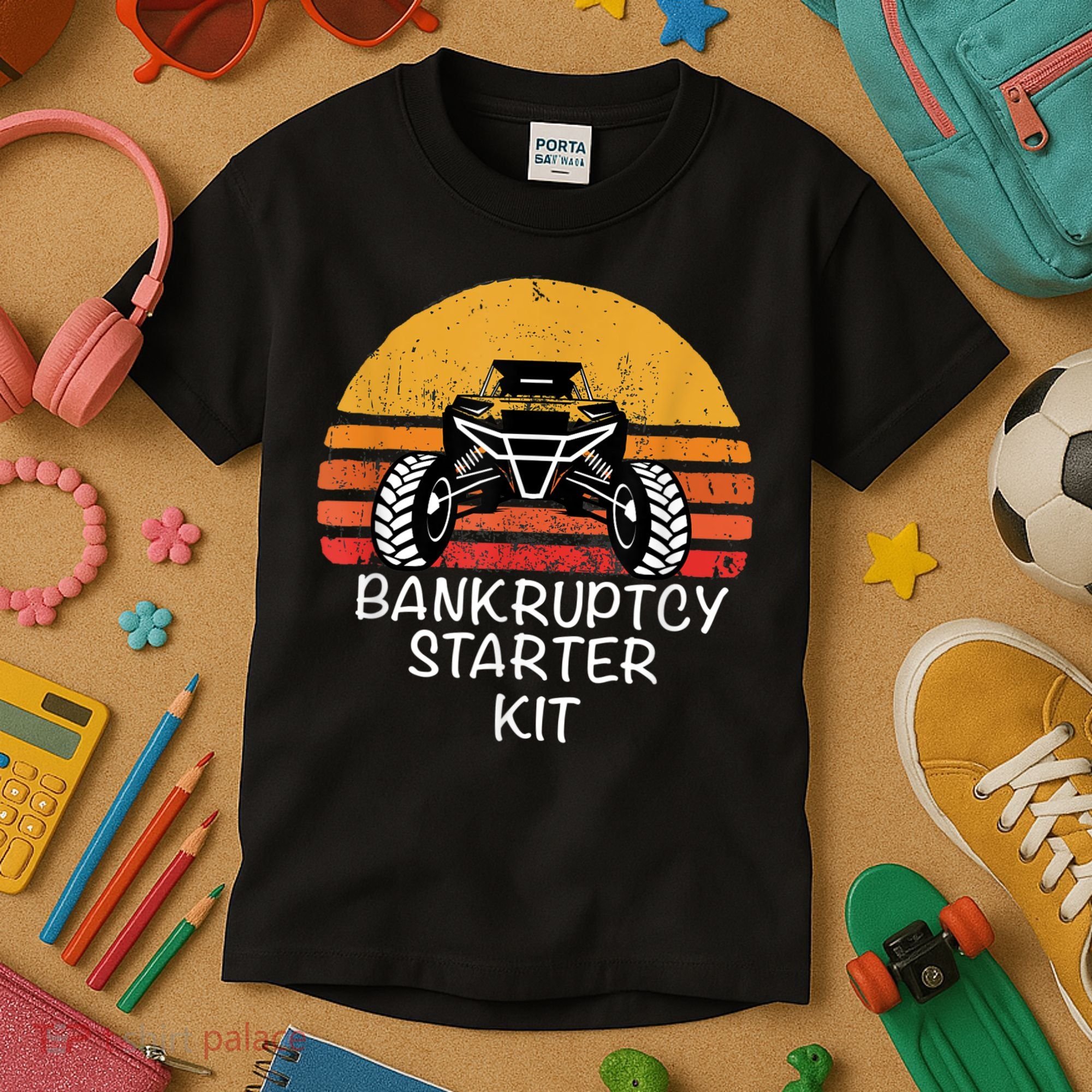 UTV SXS ATV FUNNY SIDE BY SIDE BK STARTER KIT Kids T-Shirt
