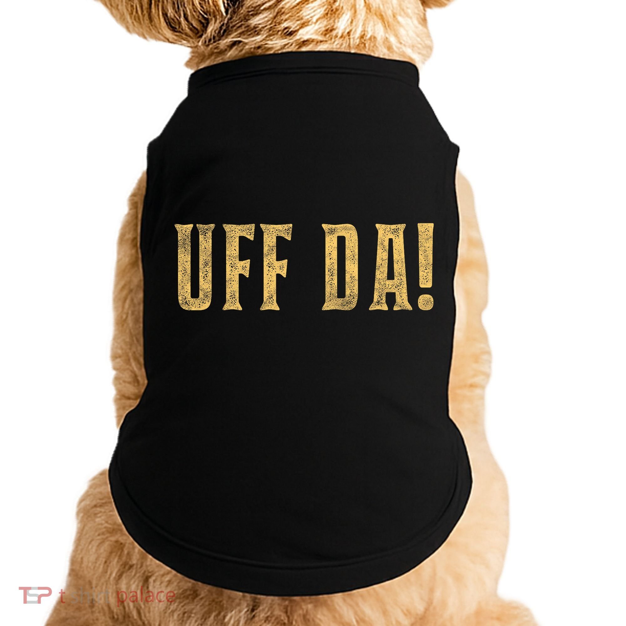 UFFDA Scandinavian American Exclamation Norwegian Doggie Tank