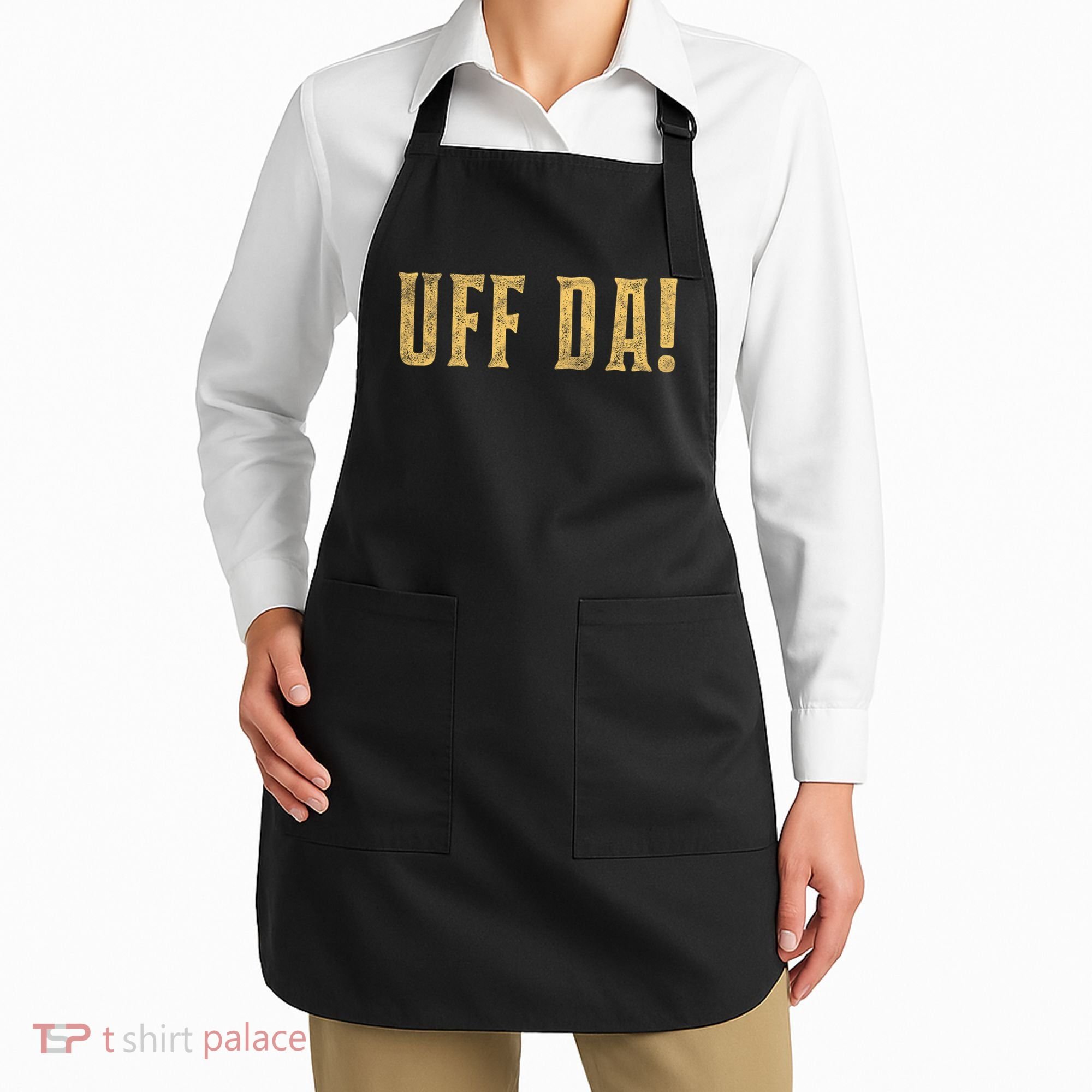 UFFDA Scandinavian American Exclamation Norwegian Apron