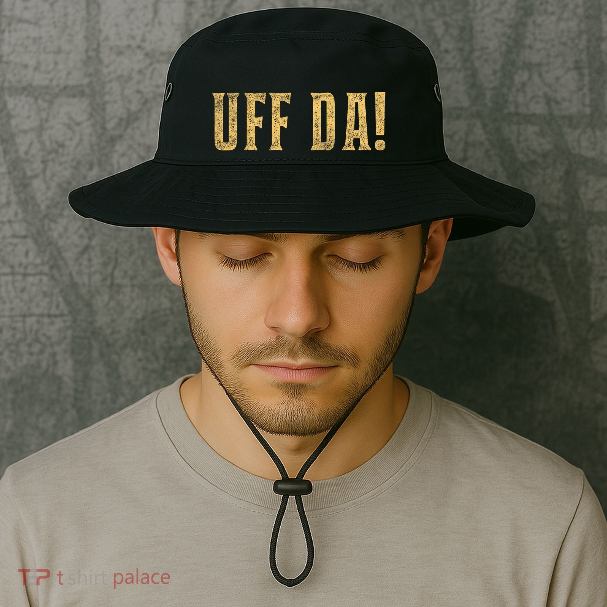 UFFDA Scandinavian American Exclamation Norwegian Bucket Hat