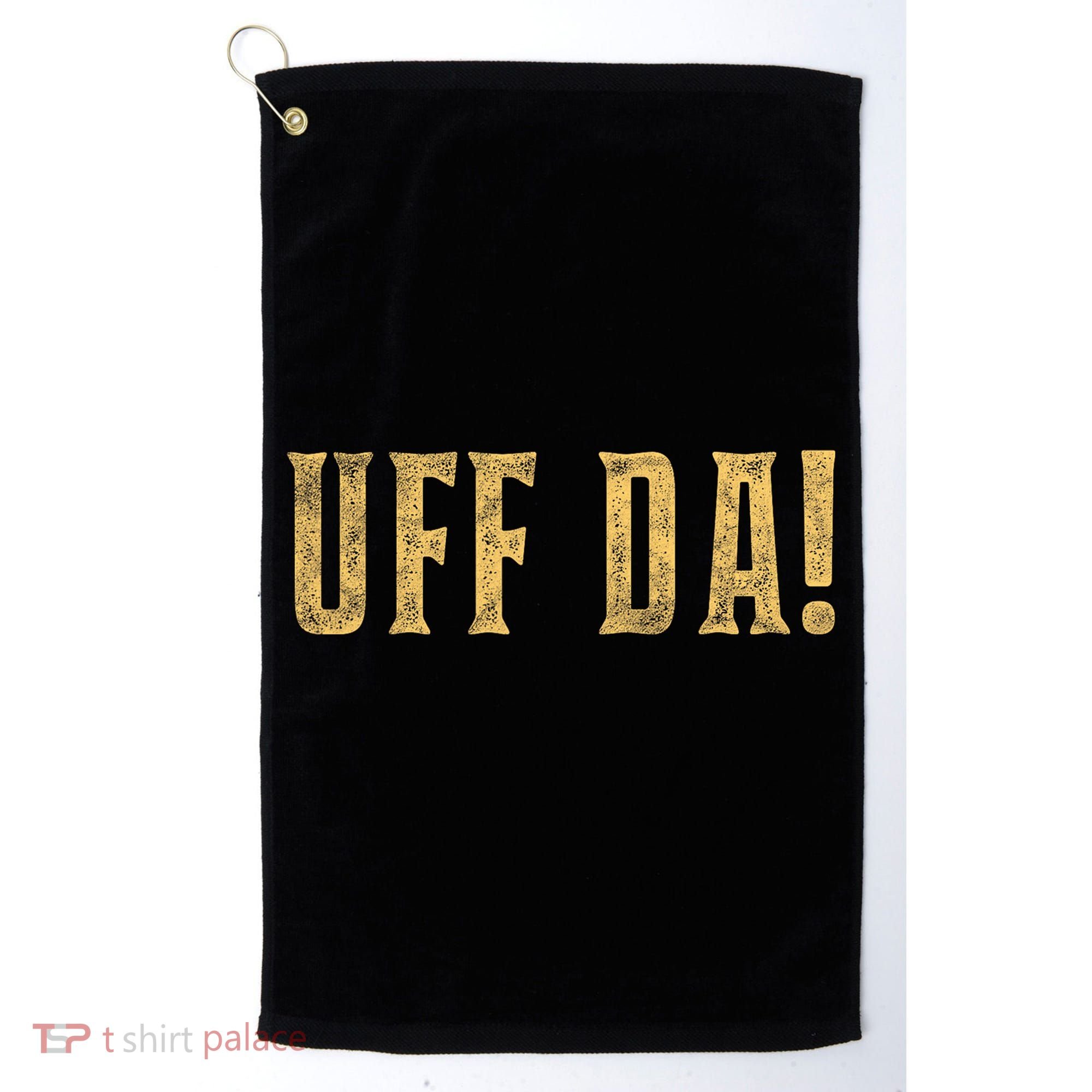 UFFDA Scandinavian American Exclamation Norwegian Golf Towel