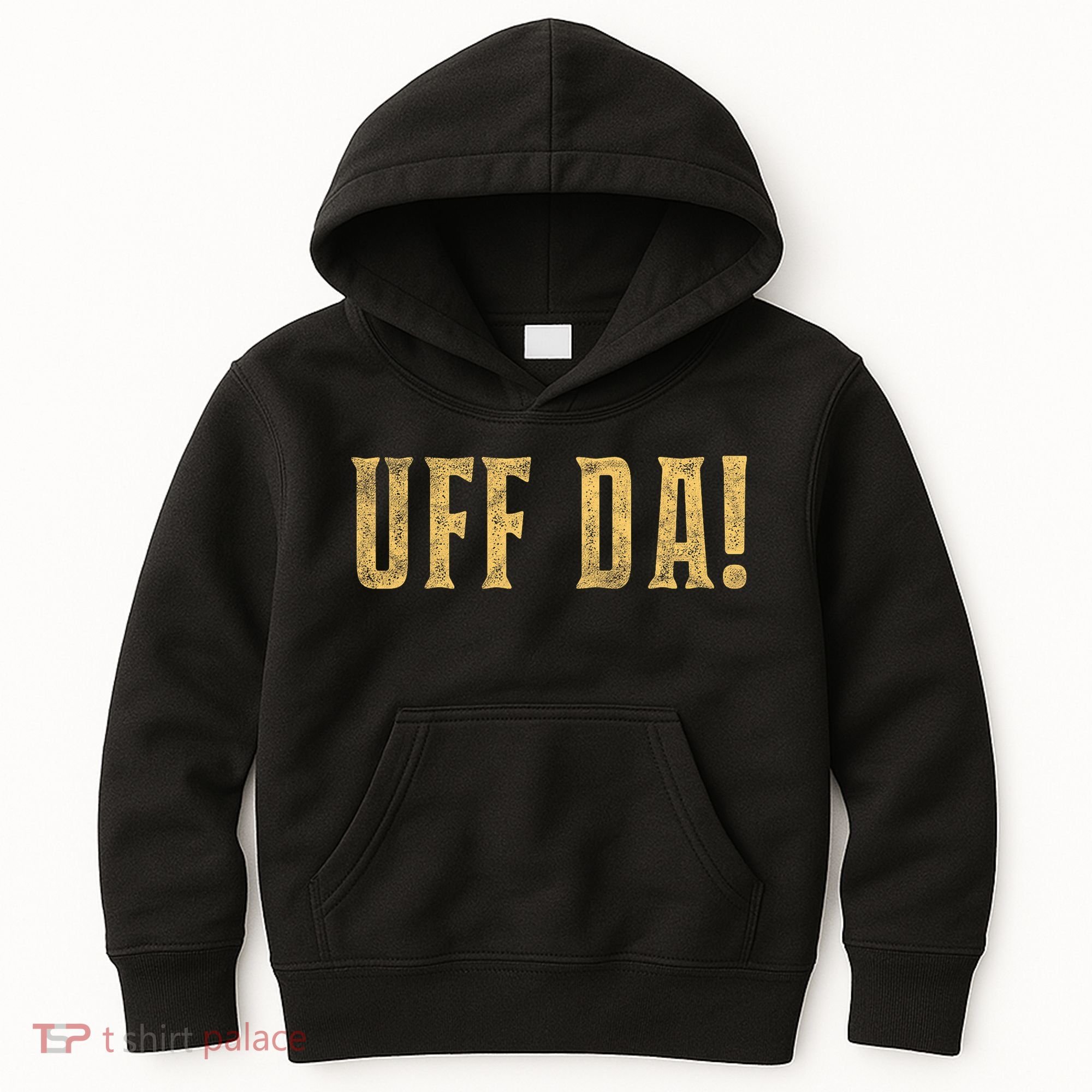 UFFDA Scandinavian American Exclamation Norwegian Kids Hoodie