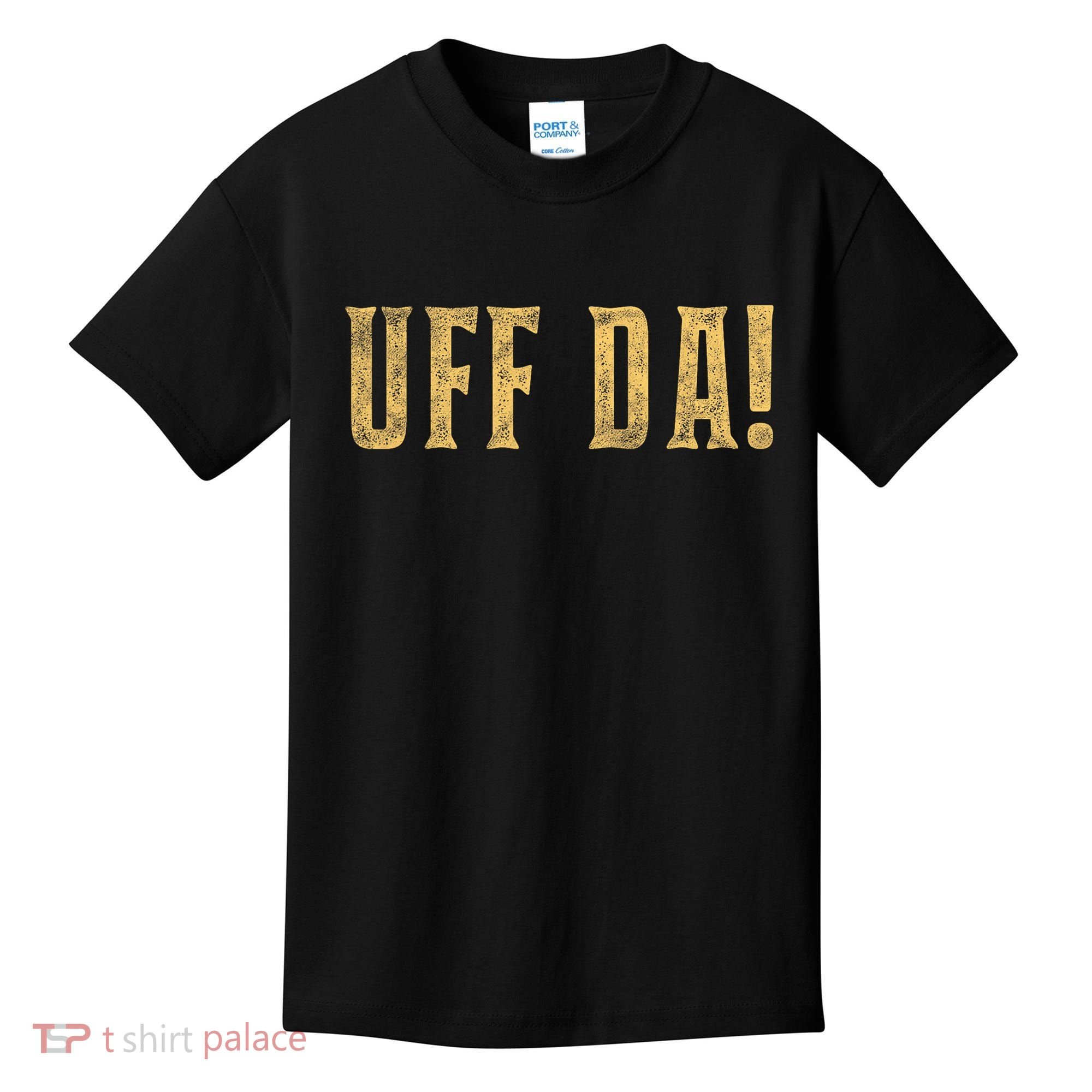 UFFDA Scandinavian American Exclamation Norwegian Kids T-Shirt