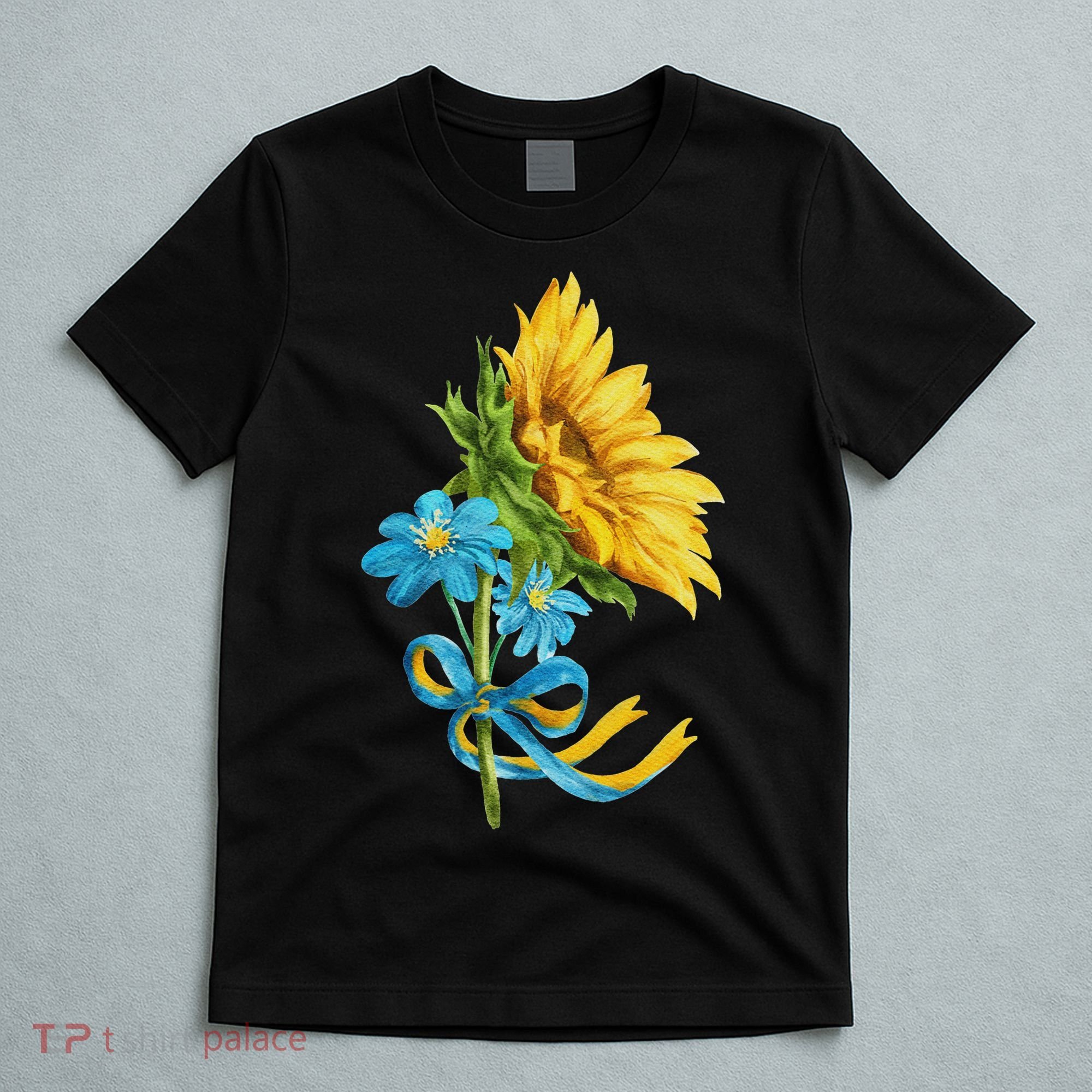 Ukraine Sunflowers And Wildflowers In Ukrainian Flag Colors T-Shirt