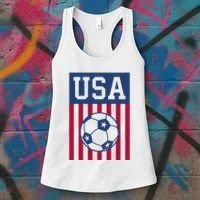 Usa Soccer American Soccer Fan Women's Tank Top thumb 3