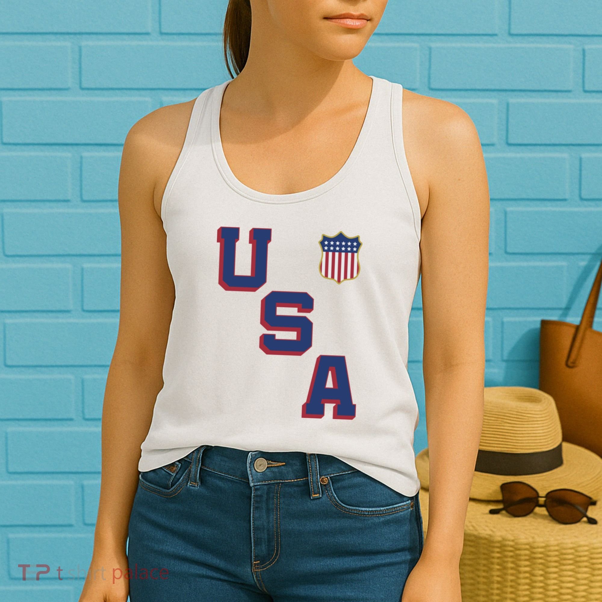 USA Soccer American Team Jersey Women's Tank Top