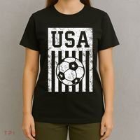 Usa Soccer American Flag American Soccer Fan T-Shirt thumb 4