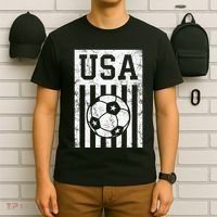 Usa Soccer American Flag American Soccer Fan T-Shirt thumb 6