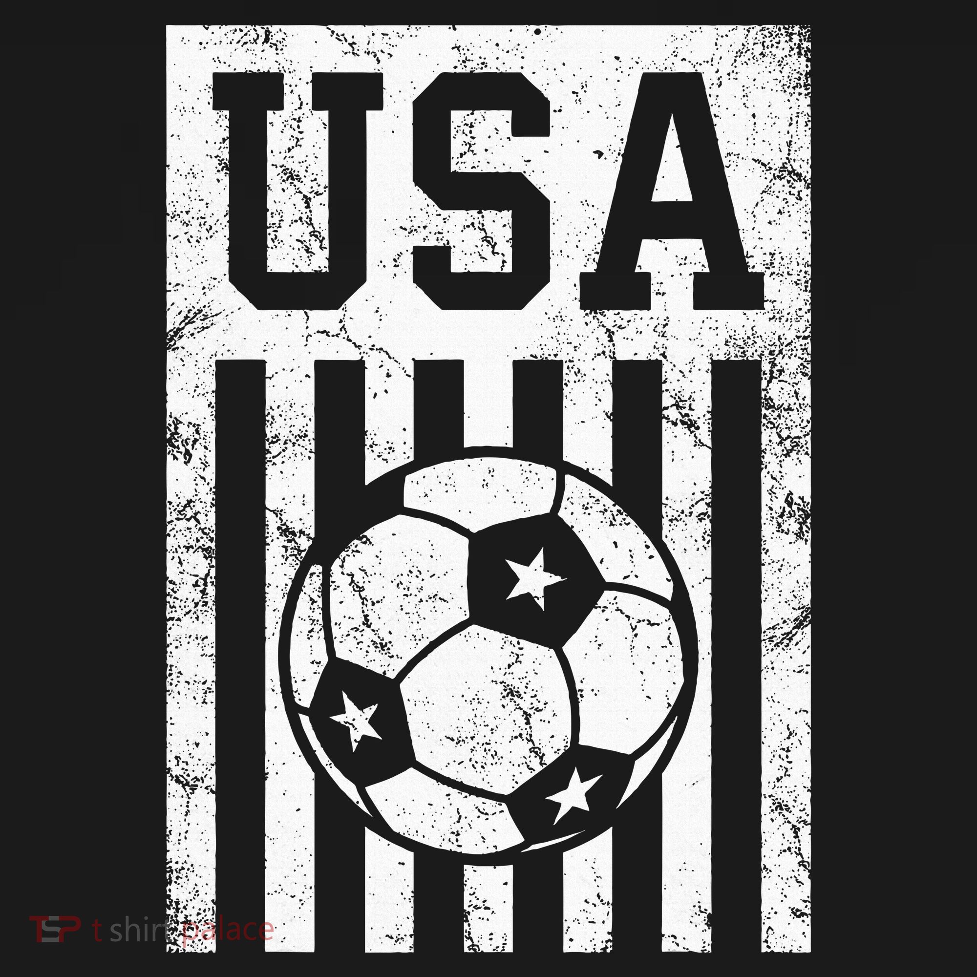 Usa Soccer American Flag American Soccer Fan T-Shirt