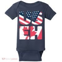United States And Canada Saying Baby Bodysuit thumb 0