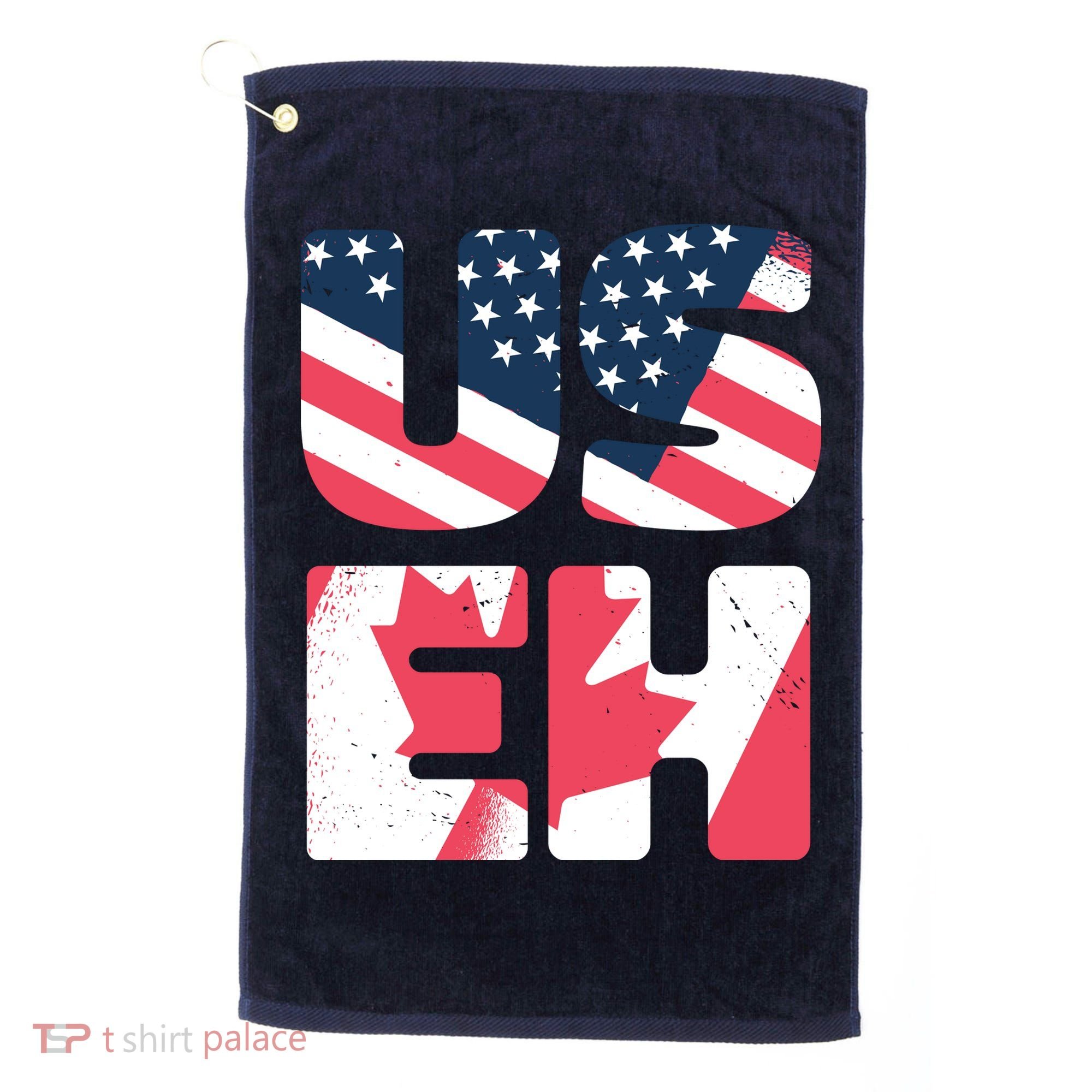 United States And Canada Saying Golf Towel