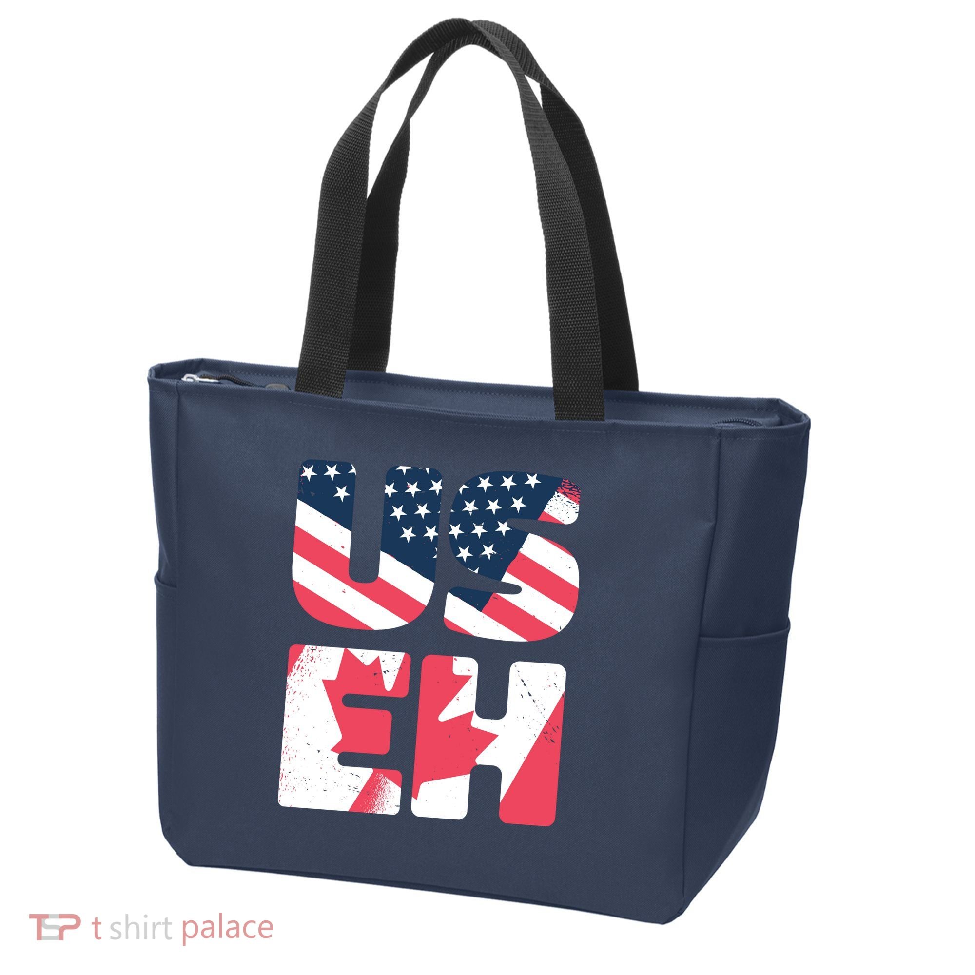 United States And Canada Saying Tote Bag