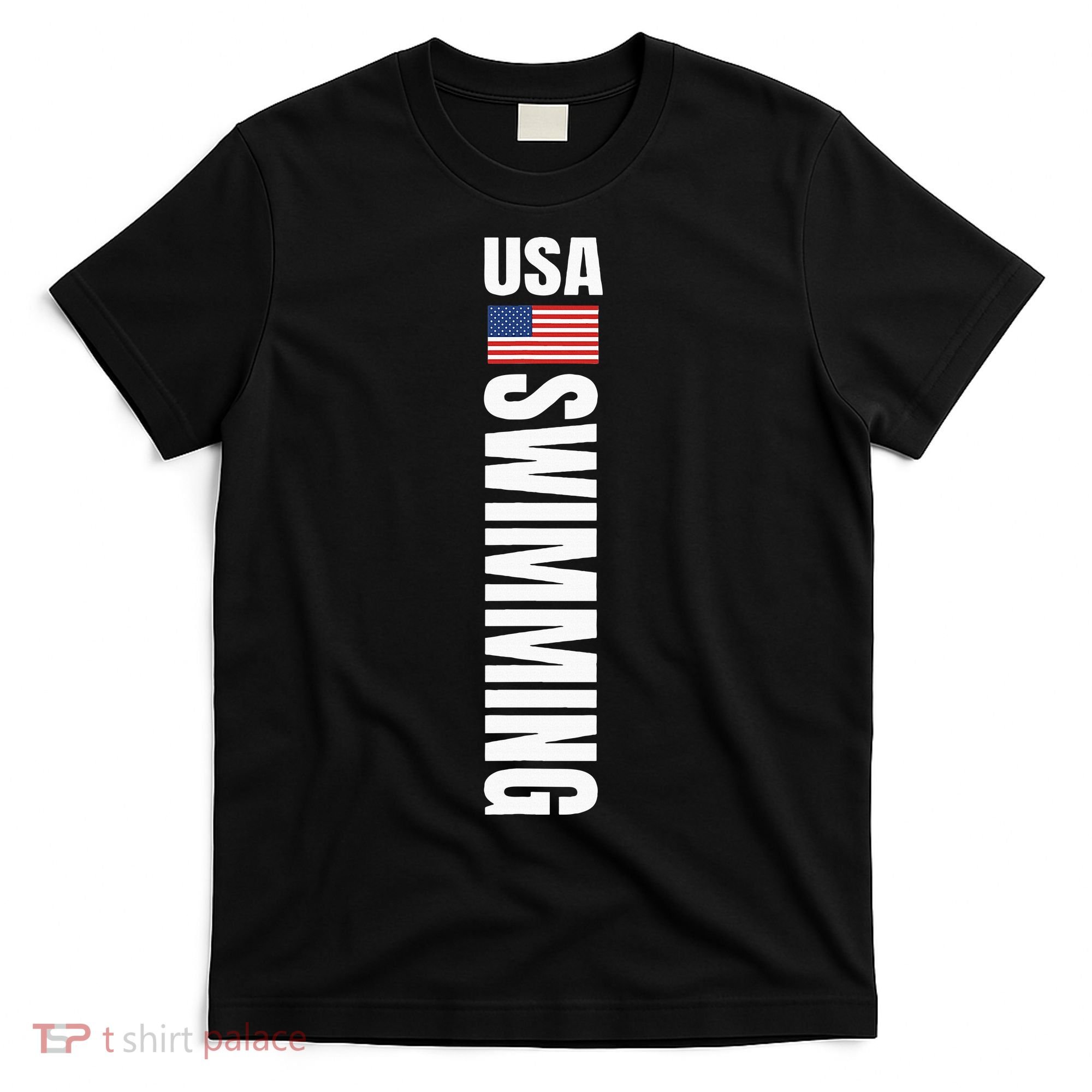 Usa Swimming American Flag Swim Sport Team T-Shirt