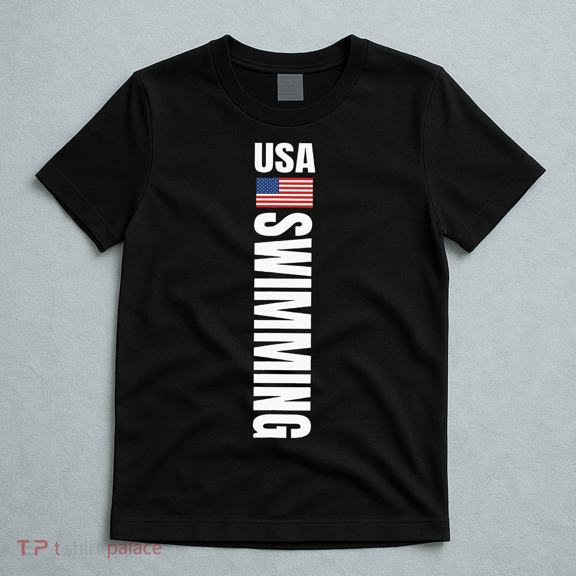 Usa Swimming American Flag Swim Sport Team T-Shirt