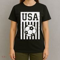 USA Soccer American Flag Soccer Fan T-Shirt thumb 4