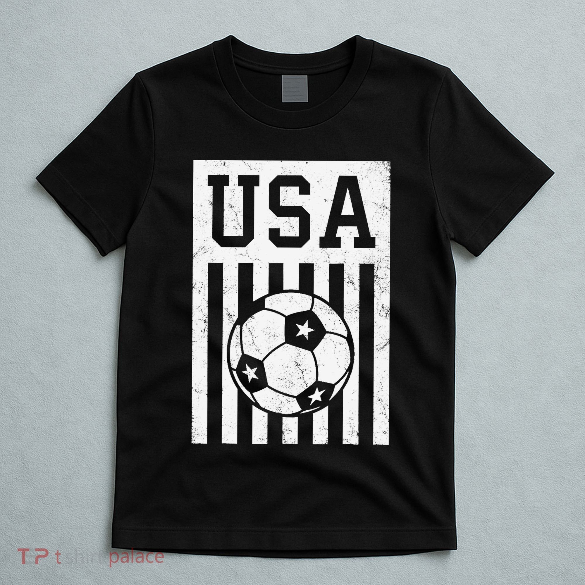 USA Soccer American Flag Soccer Fan T-Shirt