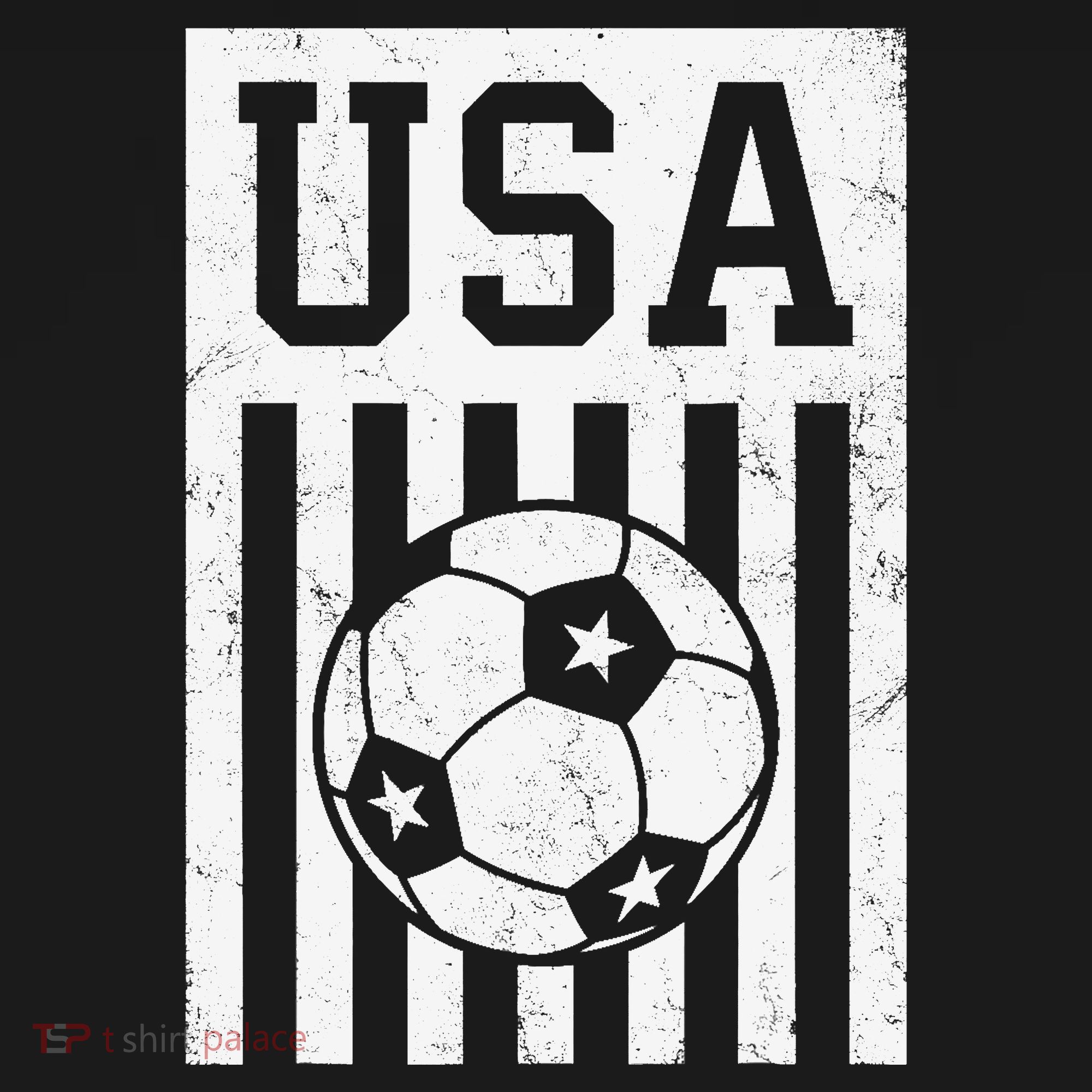 USA Soccer American Flag Soccer Fan T-Shirt