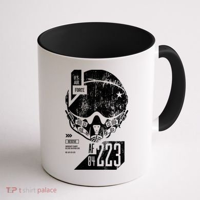 USAF Superior Pilot Helmet  Coffee Mug back