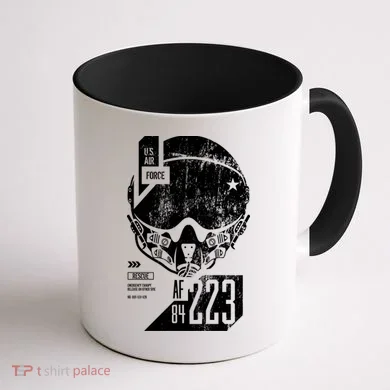 USAF Superior Pilot Helmet Coffee Mug back