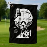 USAF Superior Pilot Helmet  Golf Towel thumb 1