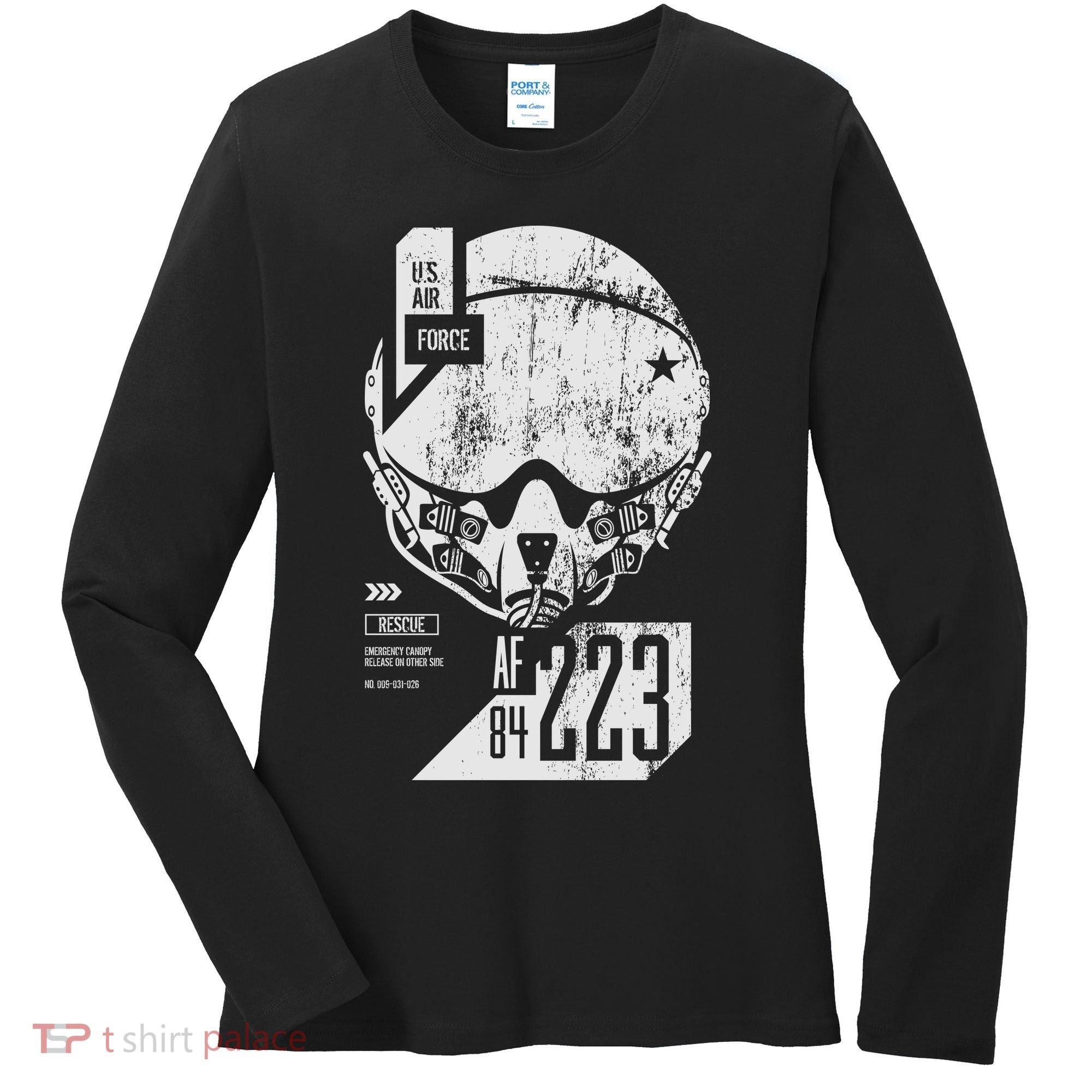 USAF Superior Pilot Helmet  Women's Long Sleeve Shirt