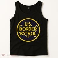 United States Border Patrol Immigration Border Wall Tank Top thumb 2