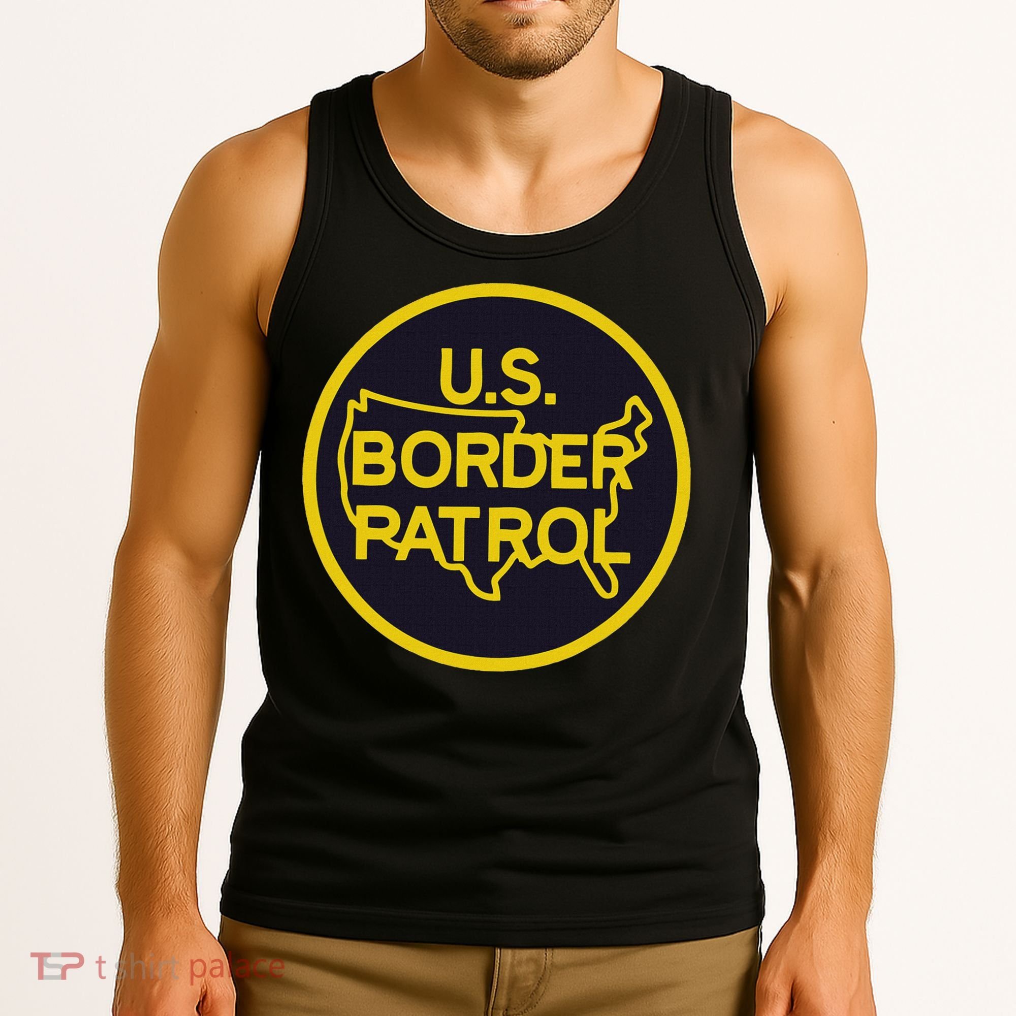 United States Border Patrol Immigration Border Wall Tank Top