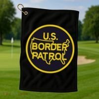 United States Border Patrol Immigration Border Wall Golf Towel thumb 1