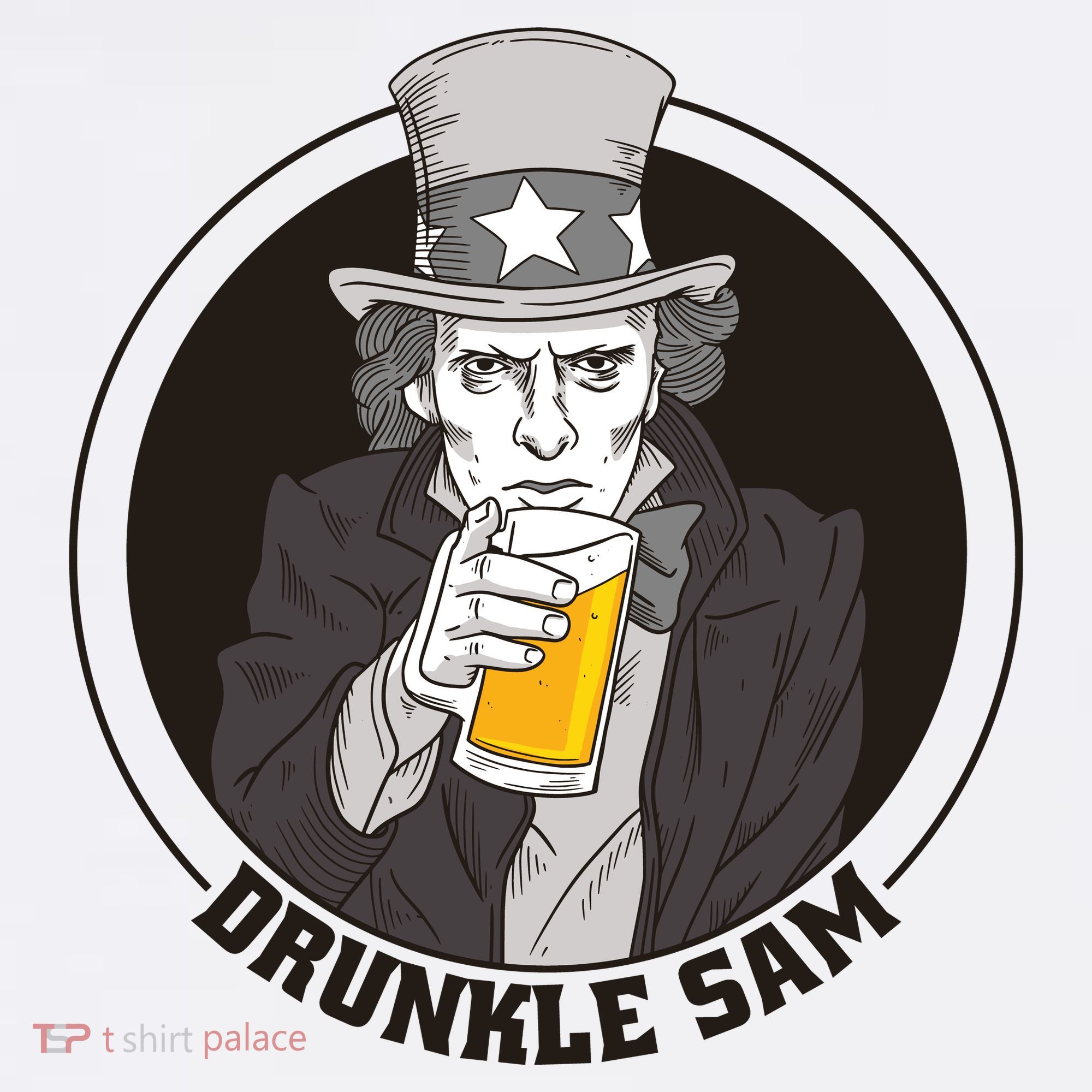 Uncle Sam Beer Button