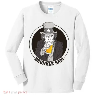 Uncle Sam Beer Kids Long Sleeve Shirt
