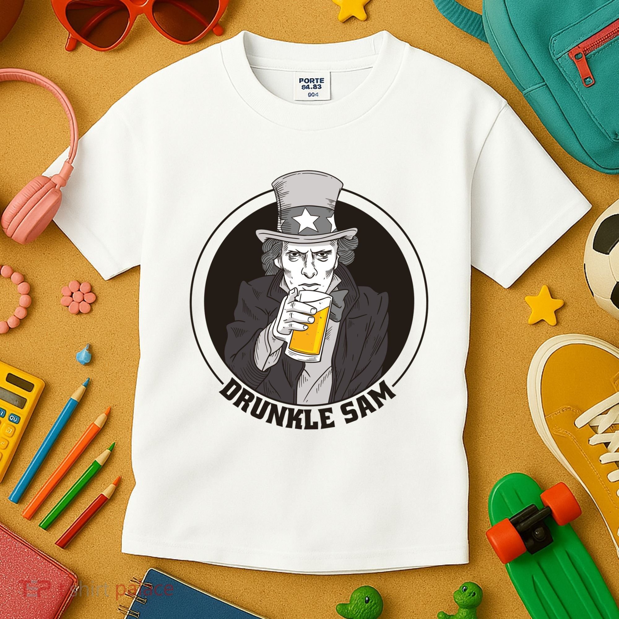Uncle Sam Beer Kids T-Shirt