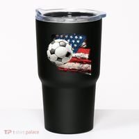Usa Soccer Ball And Flag Tumbler thumb 0
