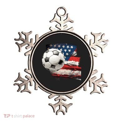 Usa Soccer Ball And Flag Ornament