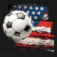 Usa Soccer Ball And Flag Ornament thumb 1