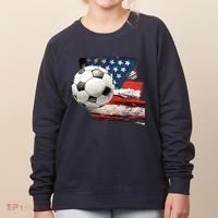 Usa Soccer Ball And Flag Women's Sweatshirt thumb 0