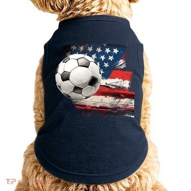 Usa Soccer Ball And Flag Doggie Tank