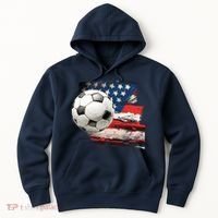 Usa Soccer Ball And Flag Hoodie thumb 0