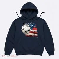 Usa Soccer Ball And Flag Hoodie thumb 0