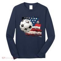 Usa Soccer Ball And Flag Long Sleeve Shirt thumb 0