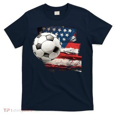 Usa Soccer Ball And Flag T-Shirt