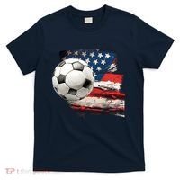 Usa Soccer Ball And Flag T-Shirt thumb 0
