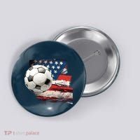 Usa Soccer Ball And Flag Button thumb 0